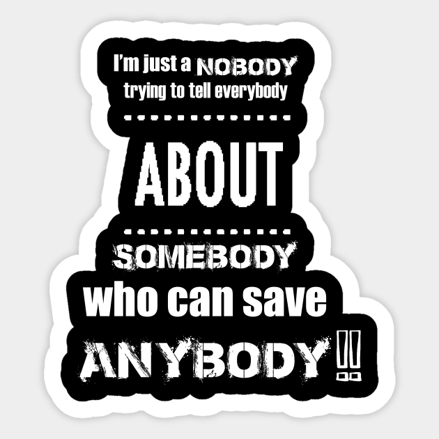 Telling Everybody about Somebody *Fueled By Hope Evangelistic Ministry* Sticker by Ruach Runner